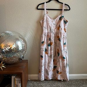 Rachel Zoe Pink Floral MIDI Dress
